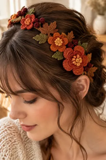 Autumn Berry Headband Crochet Pattern