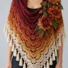 Autumn Dahlia Shawl Crochet Pattern