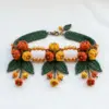 Autumn Harvest Crochet Bell Flower Bracelet Pattern