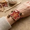 Autumn Maple Leaf Bracelet Free Crochet Pattern