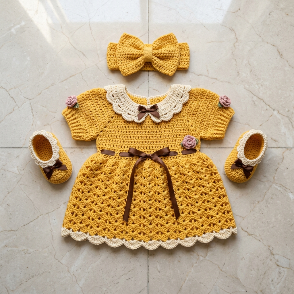 Belle Yellow Princess Baby Dress