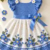 Blue Forget Me Not Dress Crochet Pattern