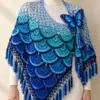 Blue Morpho Butterfly Shawl Crochet Pattern