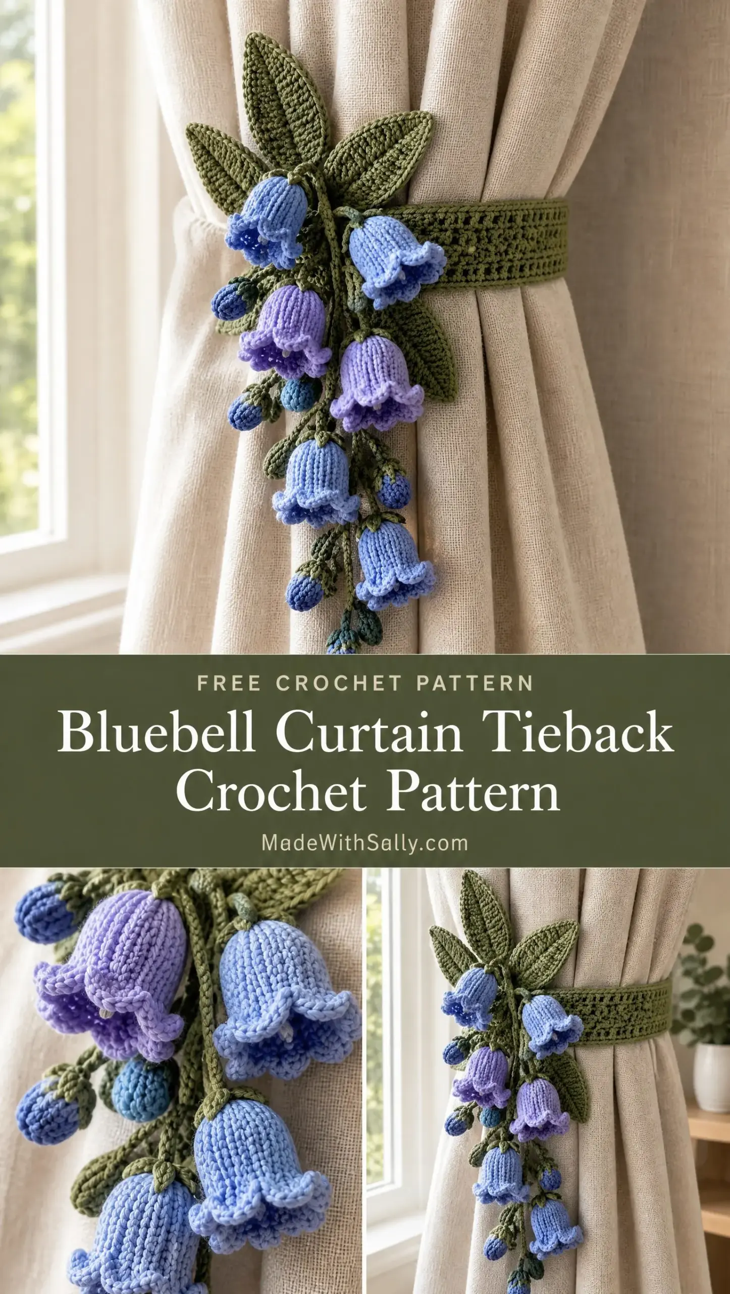 Bluebell Curtain Tieback Crochet Pattern