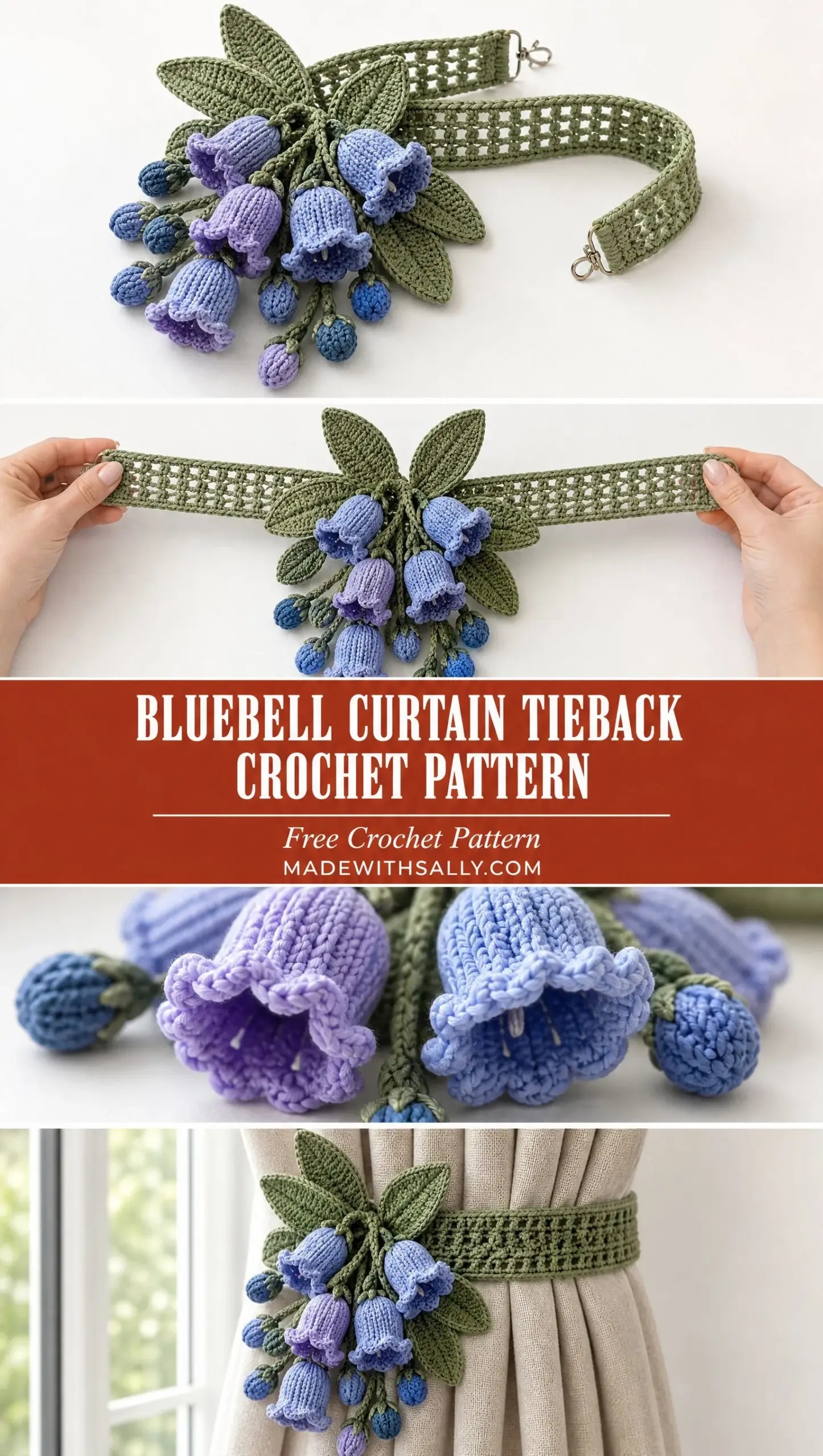 Bluebell Curtain Tieback Crochet Pattern