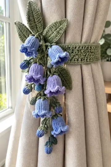 Bluebell Curtain Tieback Crochet Pattern
