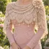 Champagne Dahlia Bridal Shawl Crochet Pattern