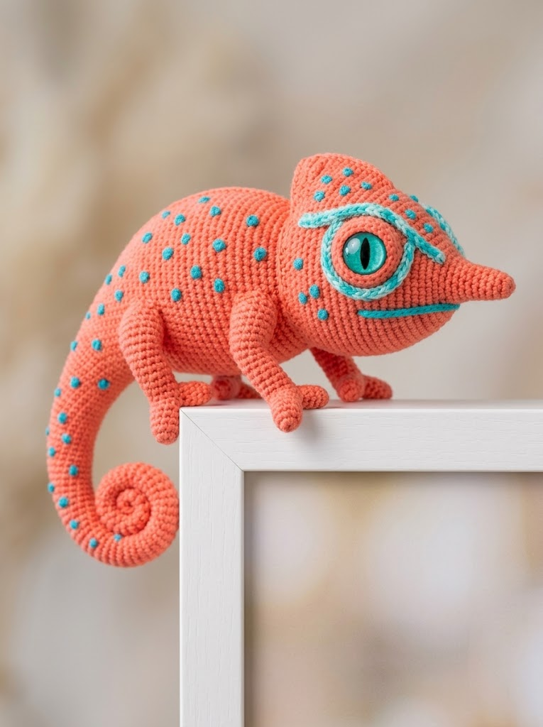 Coral Reef Chameleon Amigurumi Free Crochet Pattern