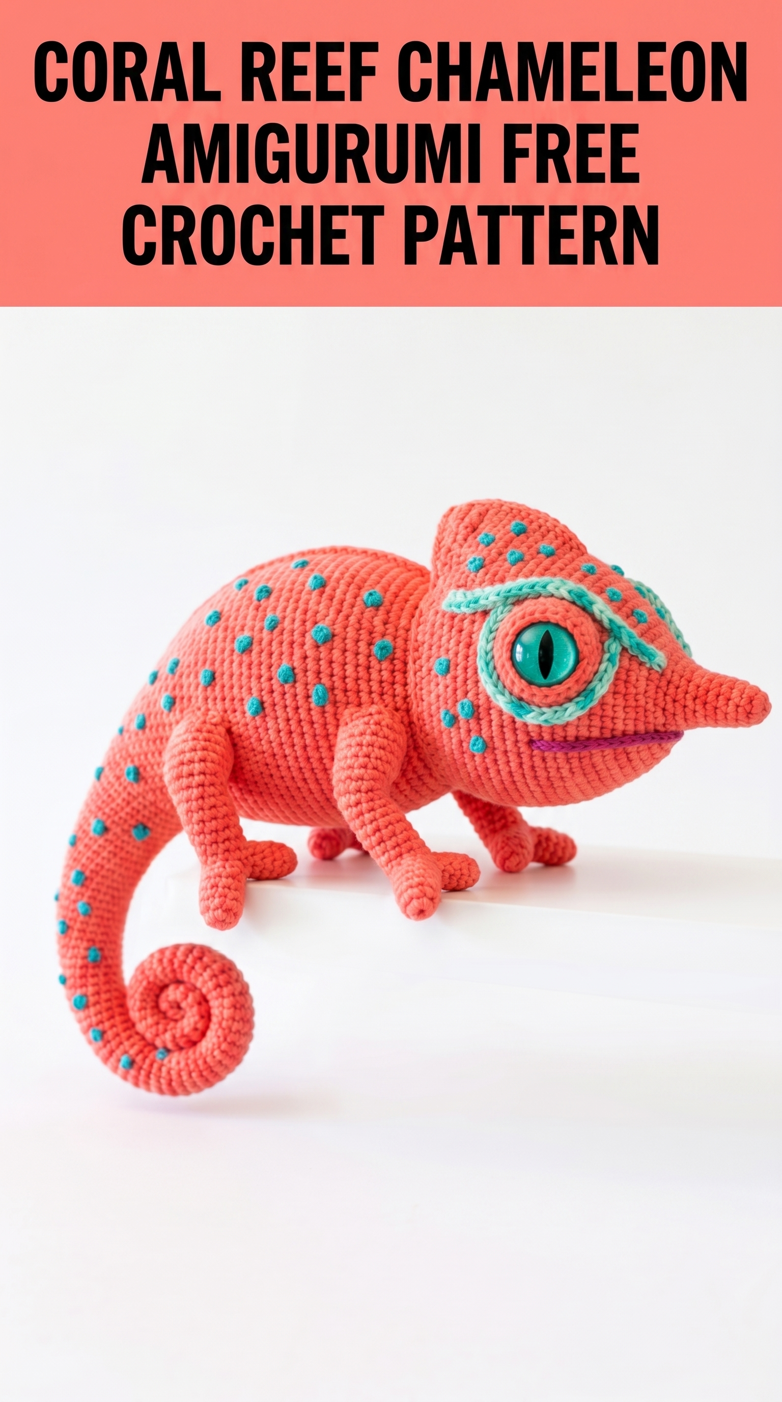 Coral Reef Chameleon Amigurumi Free Crochet Pattern
