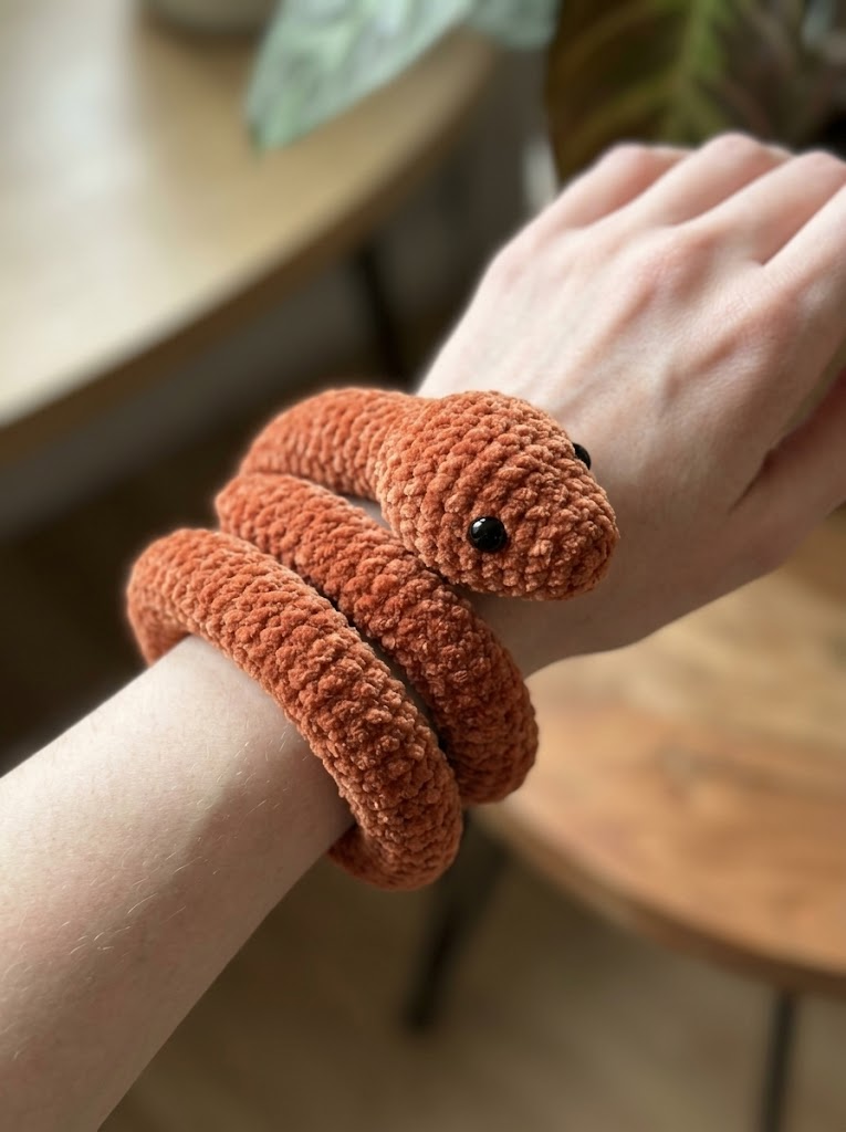 Cozy Earth Tone Snake Plush Free Crochet Pattern