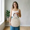 Cream and Gold Mandala Evening Tote Free Crochet Pattern