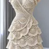 Ivory Pearl Fan Dress Crochet Pattern