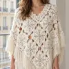 Ivory Snowflake Poncho Crochet Pattern