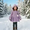 Lavender Butterfly Hooded Coat Free Crochet Pattern