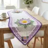 Lavender Daisy Table Runner Free Crochet Pattern