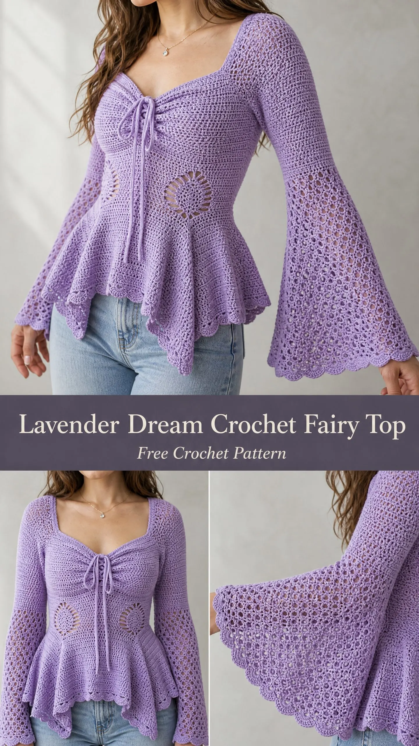 Lavender Dream Crochet Fairy Top Free Crochet Pattern