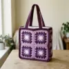 Lavender Dream Granny Square Tote Free Crochet Pattern