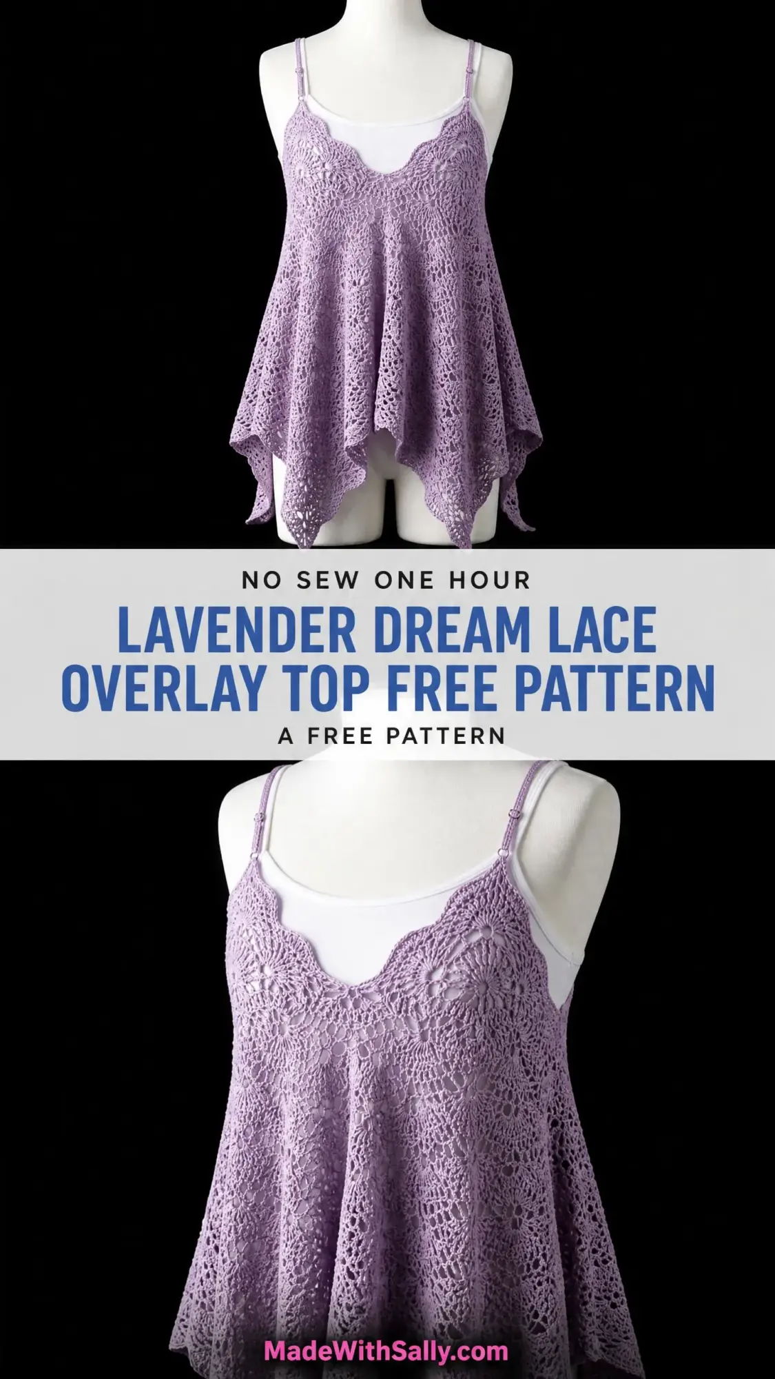 Lavender Dream Lace Overlay Top Free Pattern