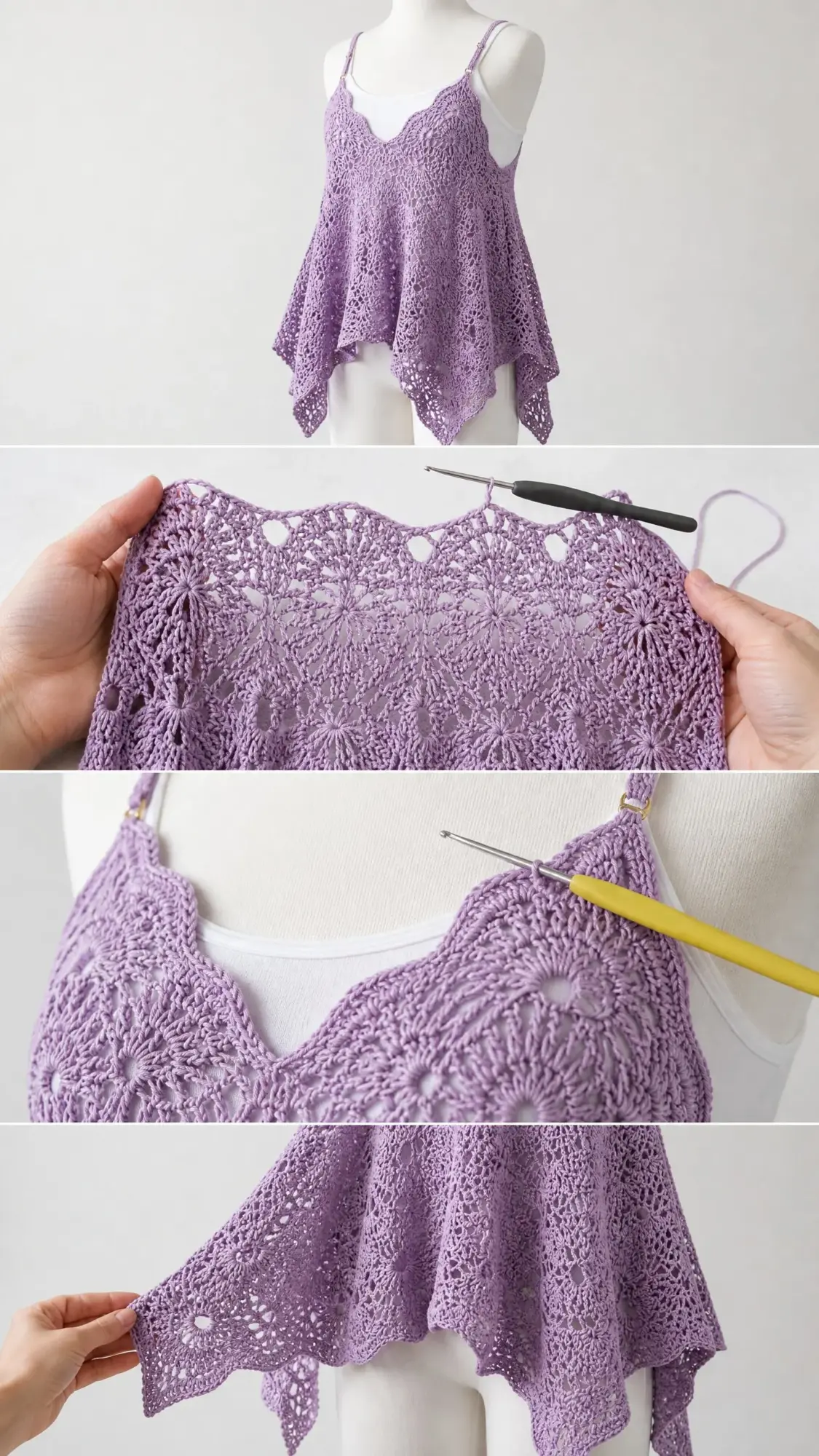 Lavender Dream Lace Overlay Top Free Pattern