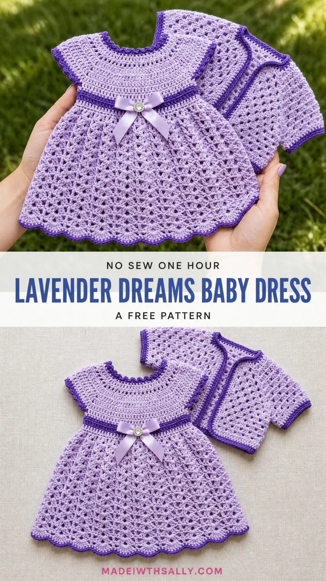 Lavender Dreams Baby Dress Free Crochet Pattern