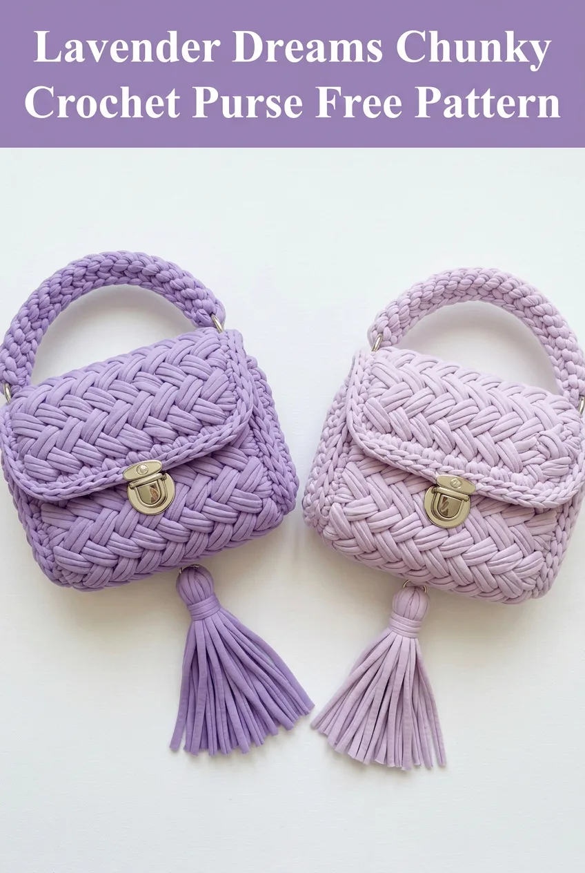 Lavender Dreams Chunky Crochet Purse Free Pattern