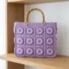 Lavender Dreams Flower Square Tote Free Crochet Pattern