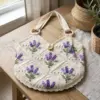 Lavender Fields Granny Square Bag Free Crochet Pattern