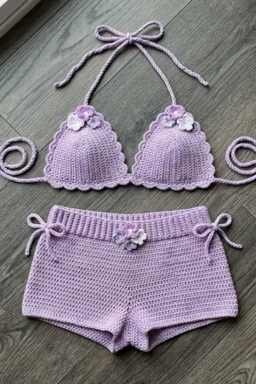 Lavender Fields Summer Bikini Free Crochet Pattern