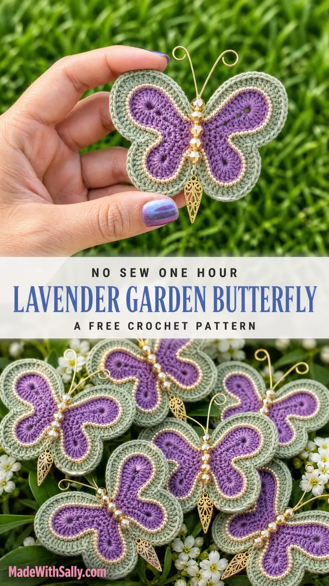 Lavender Garden Butterfly Free Crochet Pattern