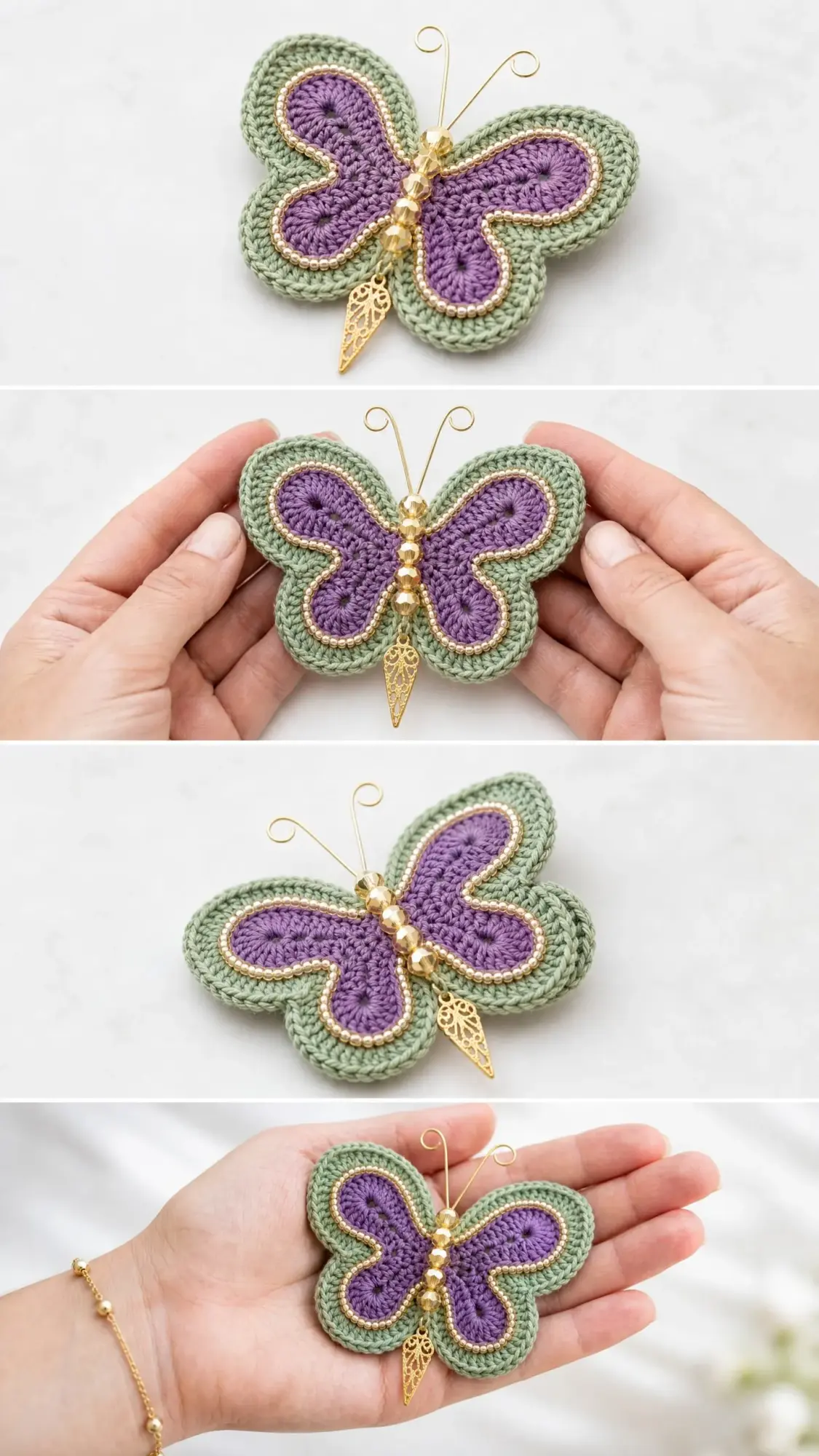 Lavender Garden Butterfly Free Crochet Pattern