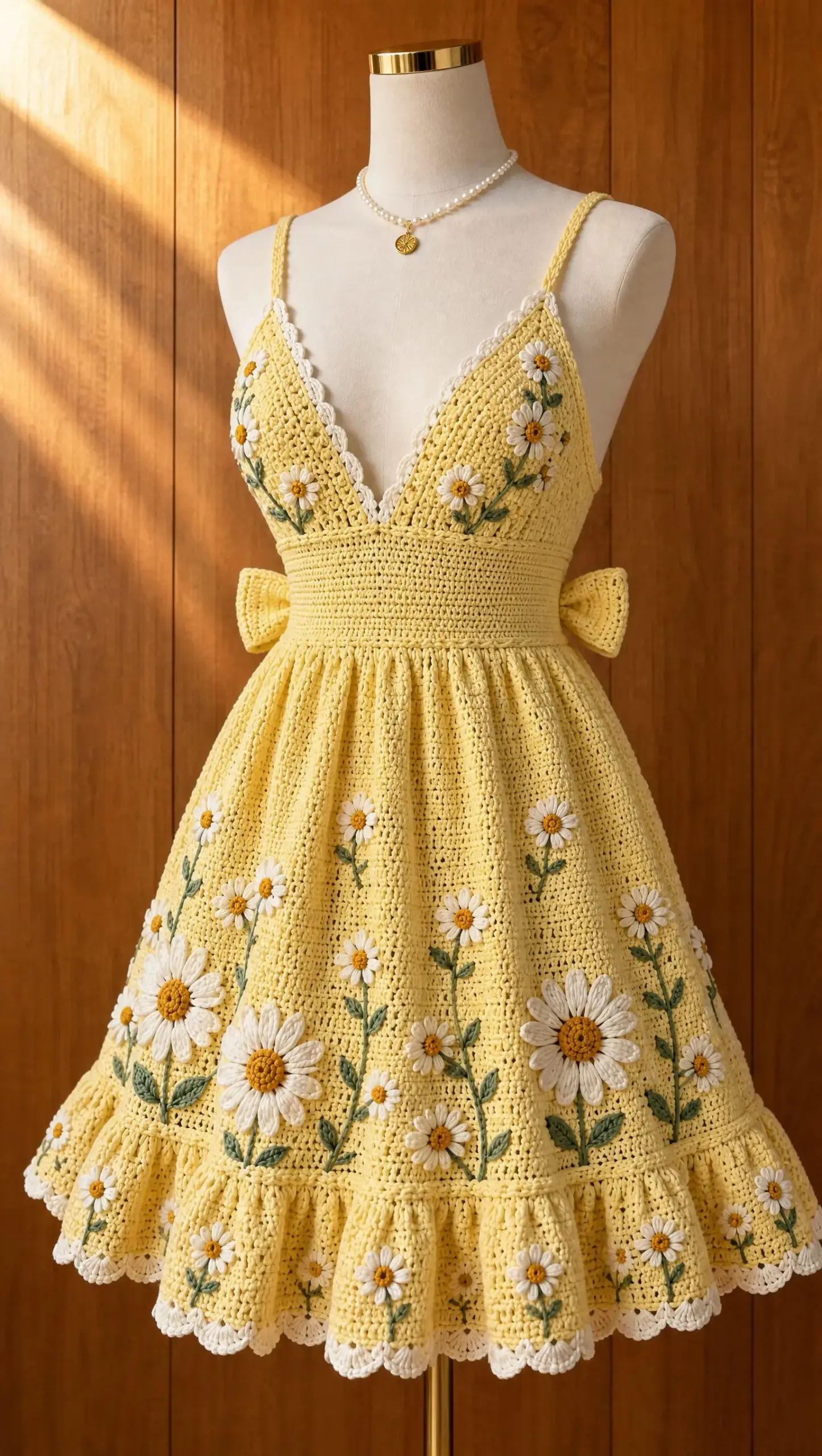 Lemon Daisy Ruffle Dress Crochet Pattern
