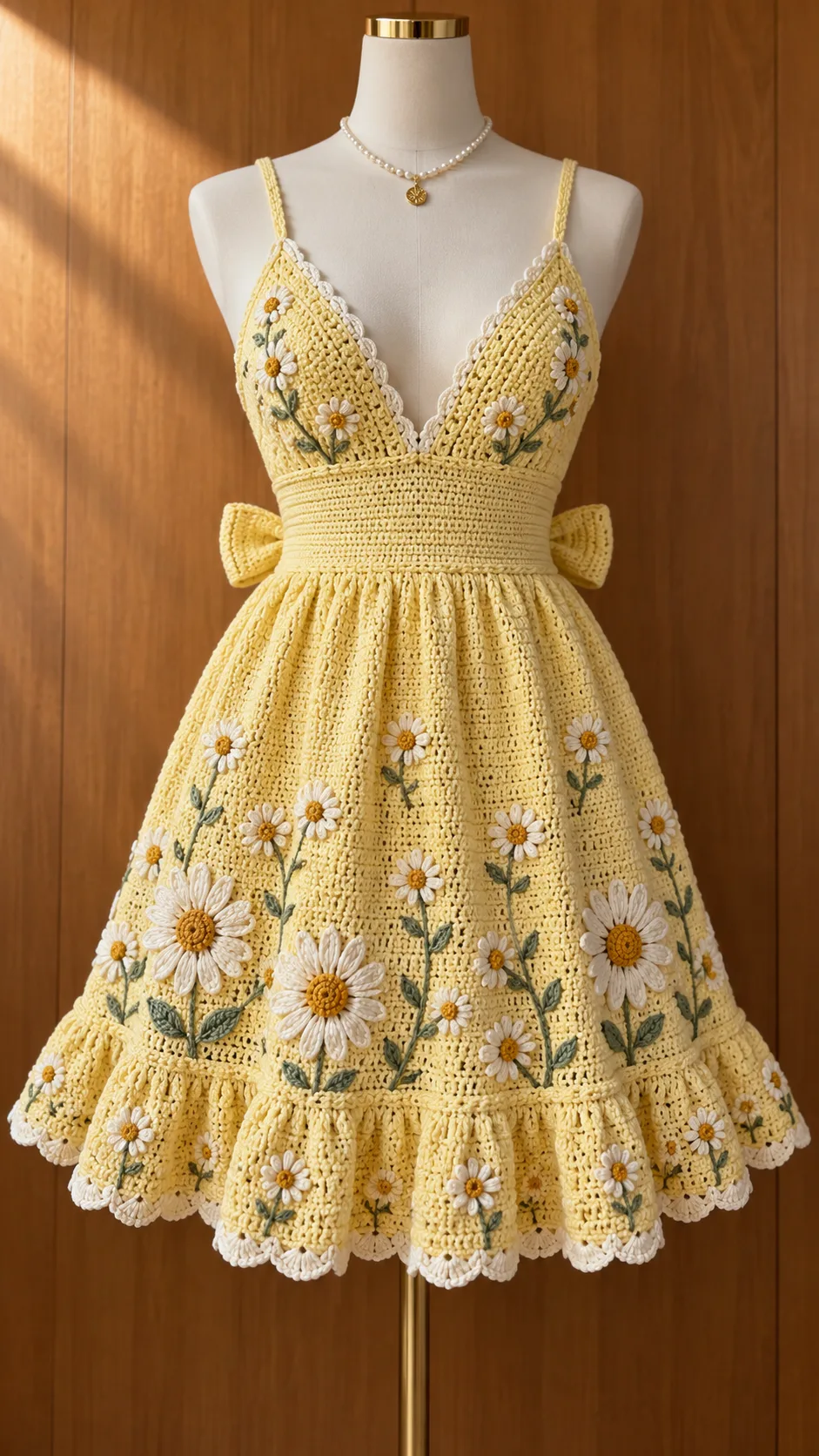 Lemon Daisy Ruffle Dress Crochet Pattern