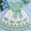 Mint Dragonfly Baby Dress Crochet Pattern