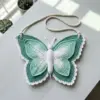 Mint Seafoam Butterfly Purse Free Crochet Pattern