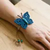 Ocean Blue Butterfly Boho Bracelet Free Crochet Pattern