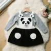 Panda Pinafore Toddler Dress Free Crochet Pattern