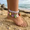 Pastel Garden Anklet Free Crochet Pattern