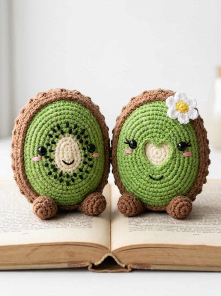 Pastel Kiwi Couple Amigurumi Free Crochet Pattern