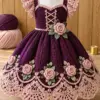 Plum Blush Rose Dress Crochet Pattern