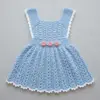 Powder Blue Rosebud Baby Dress Free Crochet Pattern