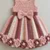 Rose Garden Flower Baby Dress Crochet Pattern