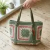 Sage Garden Granny Square Tote Free Crochet Pattern