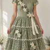 Sage Lily Tiered Dress Crochet Pattern