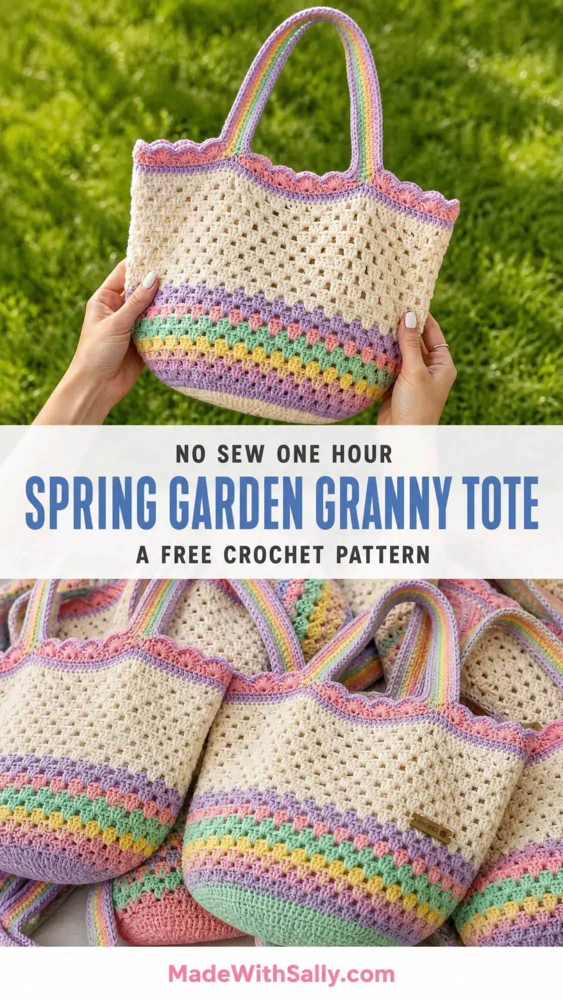 Spring Garden Granny Tote Free Crochet Pattern