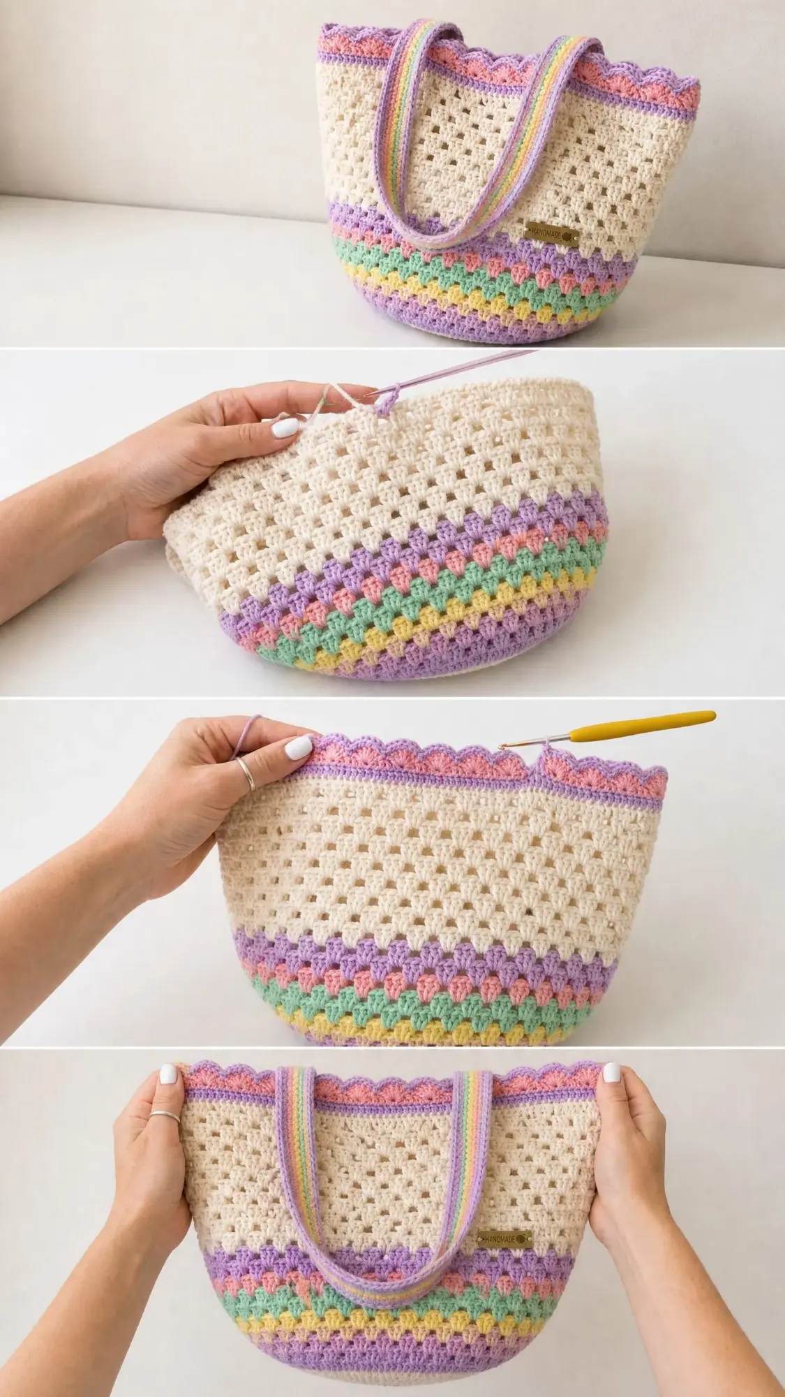 Spring Garden Granny Tote Free Crochet Pattern