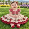 Strawberry Blossom Baby Dress Crochet Pattern