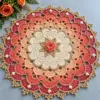 Sunset Shell Lace Placemat Crochet Pattern