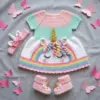 Unicorn Magic Baby Dress Set Free Crochet Pattern